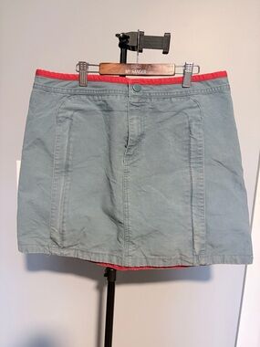 Marc Jacobs Light Blue Mini Skirt with Pink Waistband